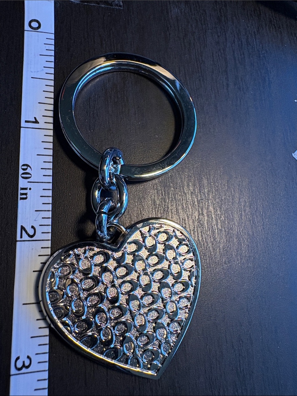 Coach Heart Key Ring with Signature C’s - Picture 6 of 7